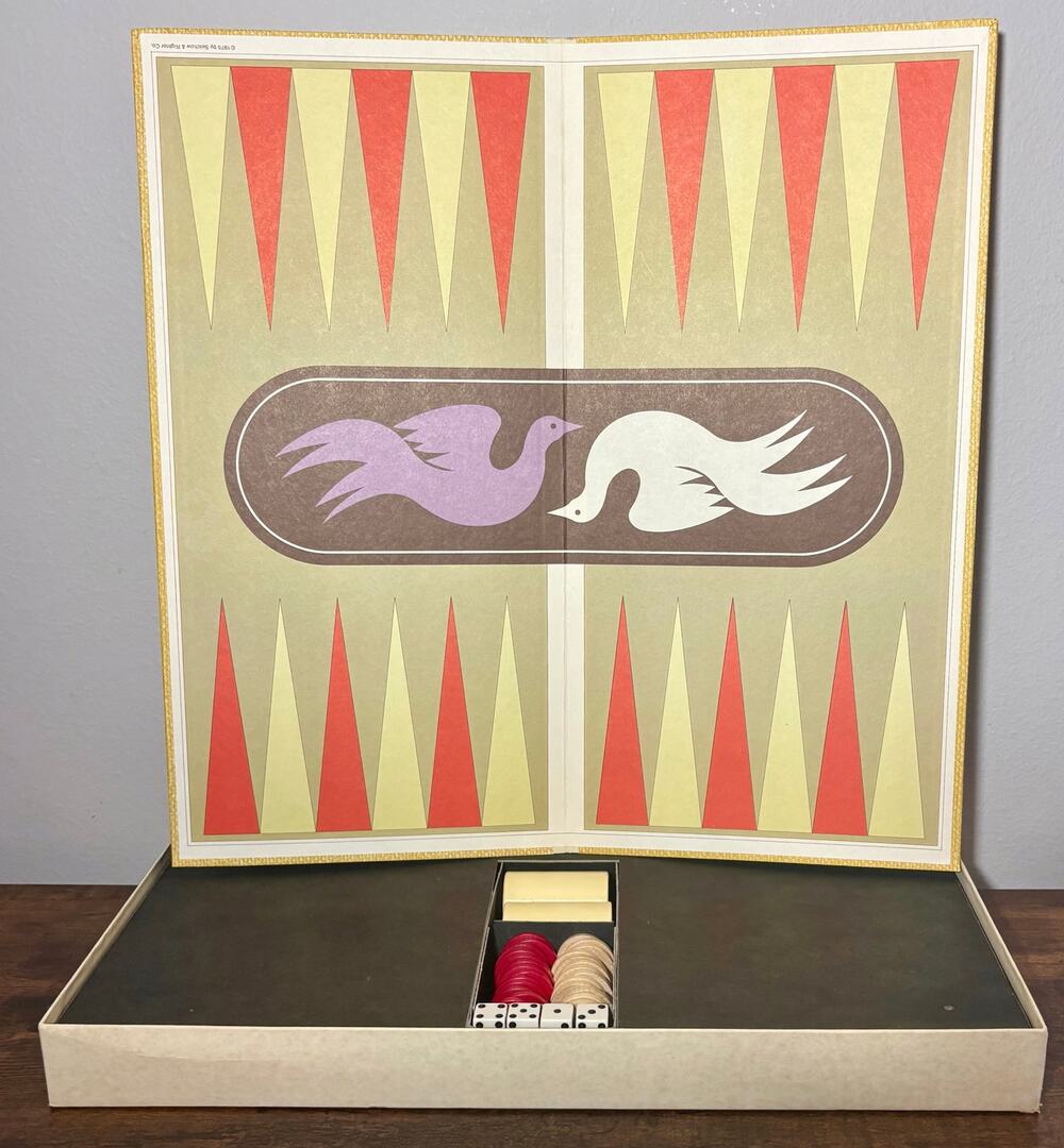 Vintage 1975 Selchow & Righter Backgammon Game #85- Complete Set